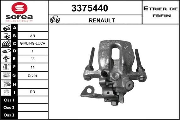 Sera 3375440 - Bremžu suports ps1.lv