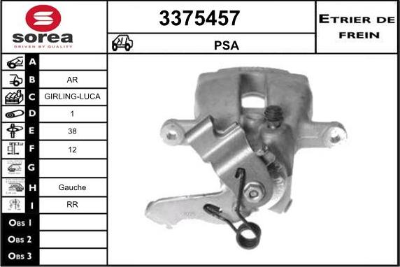 Sera 3375457 - Bremžu suports ps1.lv