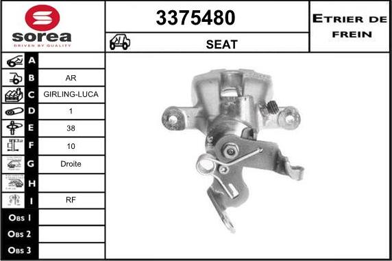 Sera 3375480 - Bremžu suports ps1.lv