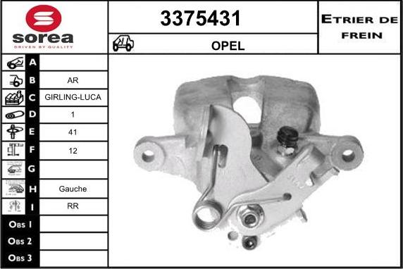 Sera 3375431 - Bremžu suports ps1.lv