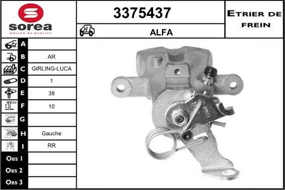 Sera 3375437 - Bremžu suports ps1.lv