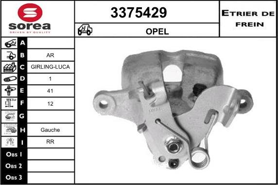 Sera 3375429 - Bremžu suports ps1.lv