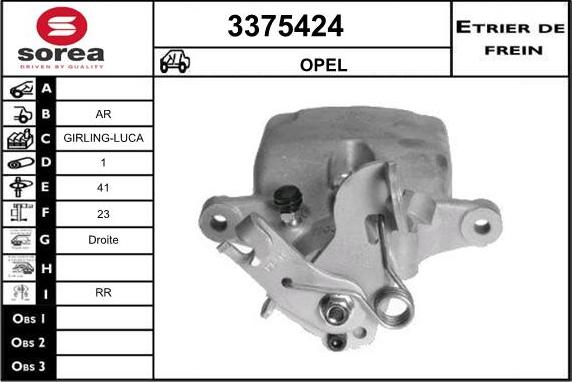 Sera 3375424 - Bremžu suports ps1.lv