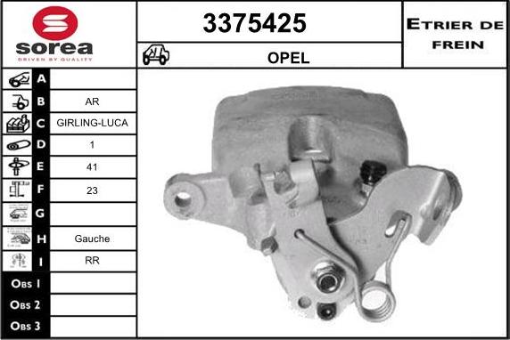 Sera 3375425 - Bremžu suports ps1.lv