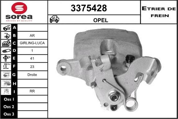 Sera 3375428 - Bremžu suports ps1.lv