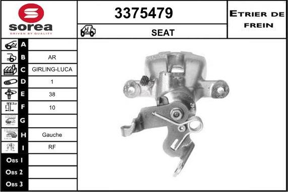 Sera 3375479 - Bremžu suports ps1.lv