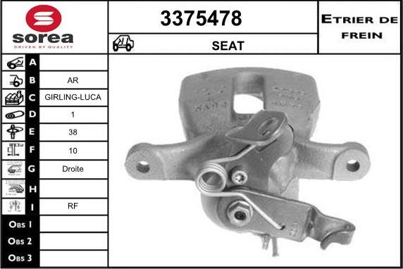 Sera 3375478 - Bremžu suports ps1.lv