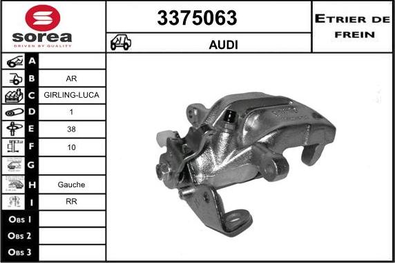 Sera 3375063 - Bremžu suports ps1.lv