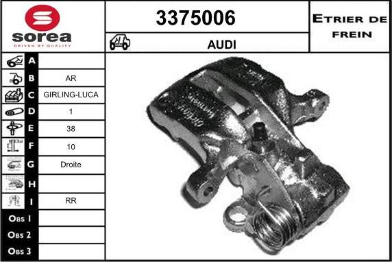 Sera 3375006 - Bremžu suports ps1.lv