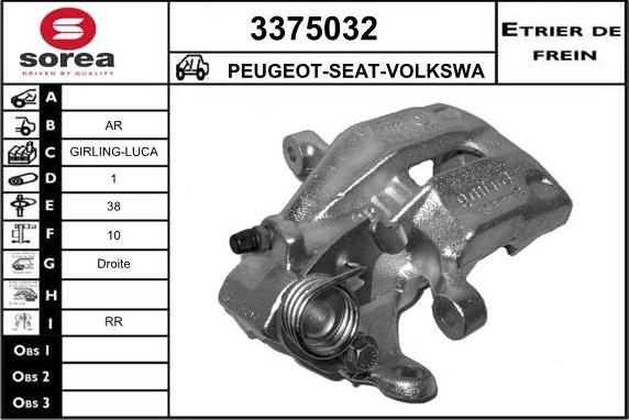 Sera 3375032 - Bremžu suports ps1.lv