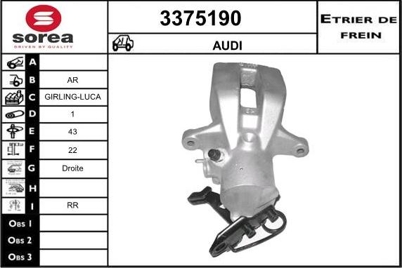 Sera 3375190 - Bremžu suports ps1.lv