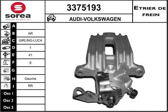 Sera 3375193 - Bremžu suports ps1.lv