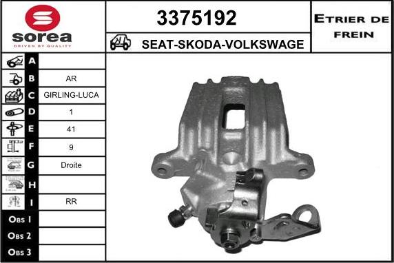 Sera 3375192 - Bremžu suports ps1.lv