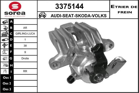 Sera 3375144 - Bremžu suports ps1.lv