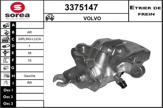 Sera 3375147 - Bremžu suports ps1.lv