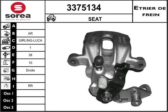 Sera 3375134 - Bremžu suports ps1.lv