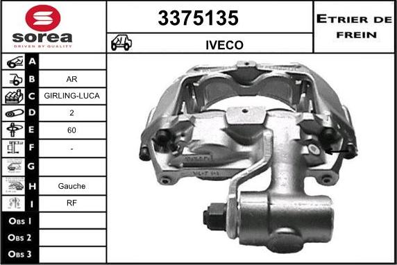 Sera 3375135 - Bremžu suports ps1.lv