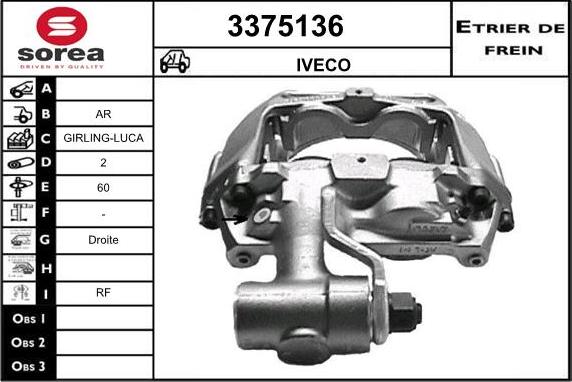 Sera 3375136 - Bremžu suports ps1.lv