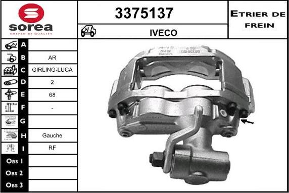 Sera 3375137 - Bremžu suports ps1.lv