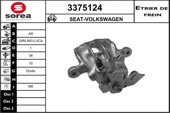 Sera 3375124 - Bremžu suports ps1.lv