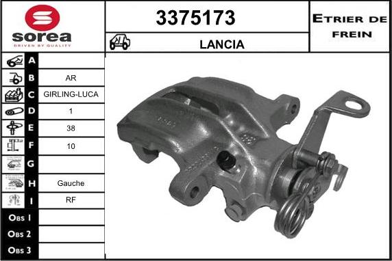 Sera 3375173 - Bremžu suports ps1.lv