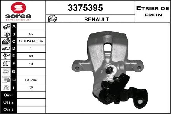 Sera 3375395 - Bremžu suports ps1.lv