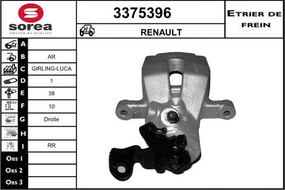 Sera 3375396 - Bremžu suports ps1.lv