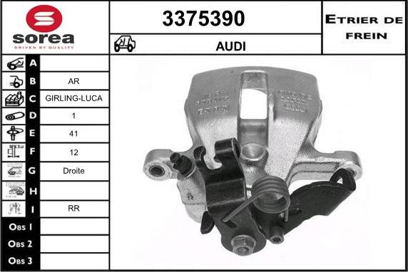 Sera 3375390 - Bremžu suports ps1.lv