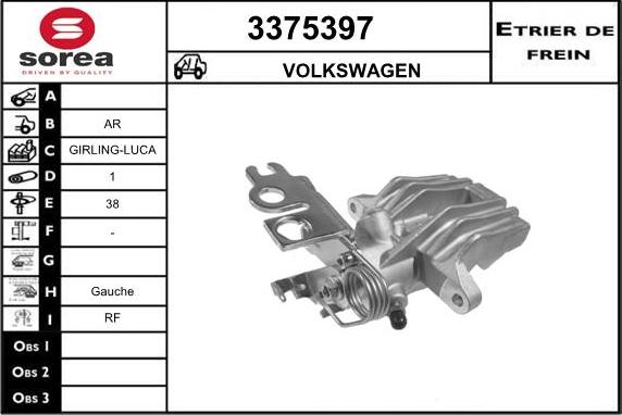 Sera 3375397 - Bremžu suports ps1.lv