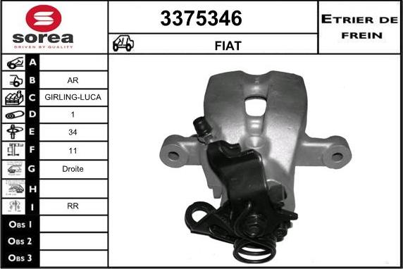 Sera 3375346 - Bremžu suports ps1.lv