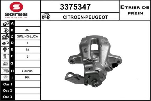 Sera 3375347 - Bremžu suports ps1.lv