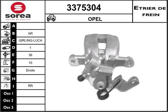 Sera 3375304 - Bremžu suports ps1.lv