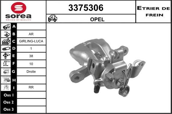 Sera 3375306 - Bremžu suports ps1.lv