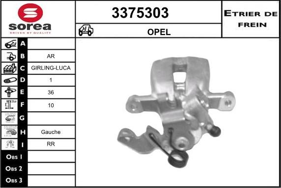 Sera 3375303 - Bremžu suports ps1.lv