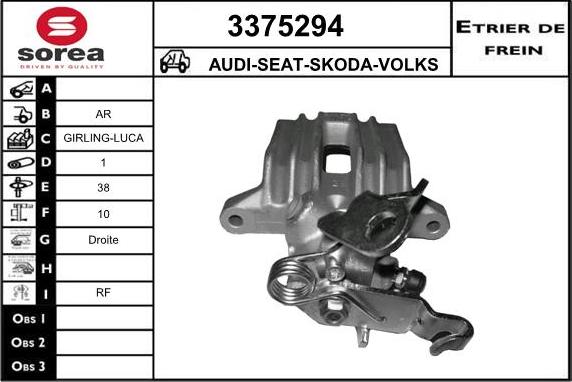 Sera 3375294 - Bremžu suports ps1.lv