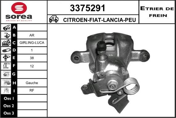 Sera 3375291 - Bremžu suports ps1.lv