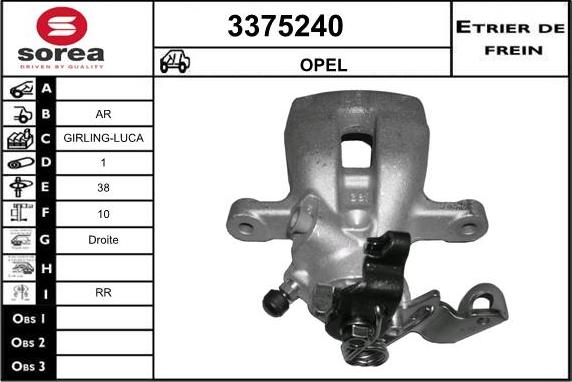 Sera 3375240 - Bremžu suports ps1.lv