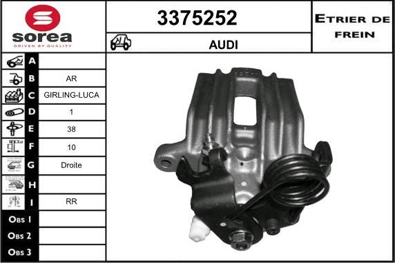 Sera 3375252 - Bremžu suports ps1.lv