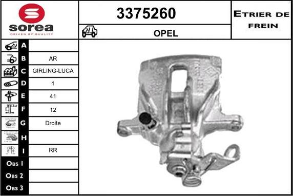 Sera 3375260 - Bremžu suports ps1.lv