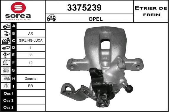 Sera 3375239 - Bremžu suports ps1.lv