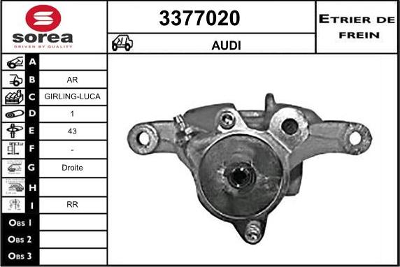 Sera 3377020 - Bremžu suports ps1.lv