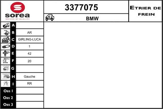 Sera 3377075 - Bremžu suports ps1.lv