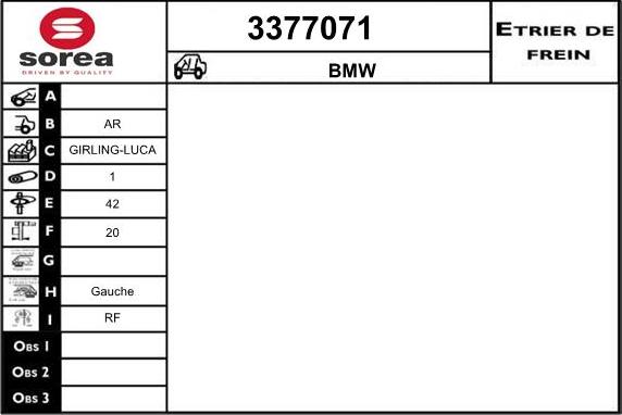 Sera 3377071 - Bremžu suports ps1.lv