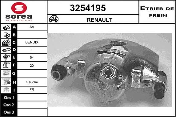 Sera 3254195 - Bremžu suports ps1.lv