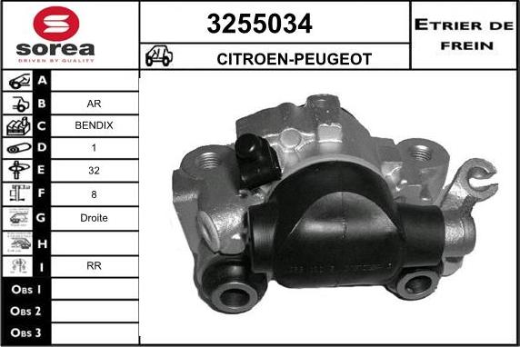 Sera 3255034 - Bremžu suports ps1.lv