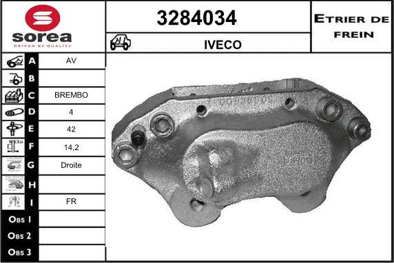 Sera 3284034 - Bremžu suports ps1.lv