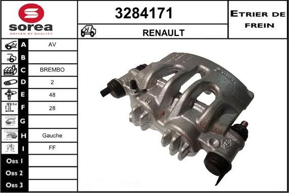 Sera 3284171 - Bremžu suports ps1.lv