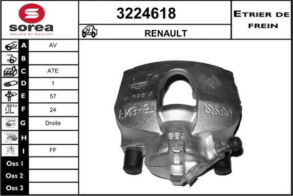 Sera 3224618 - Bremžu suports ps1.lv