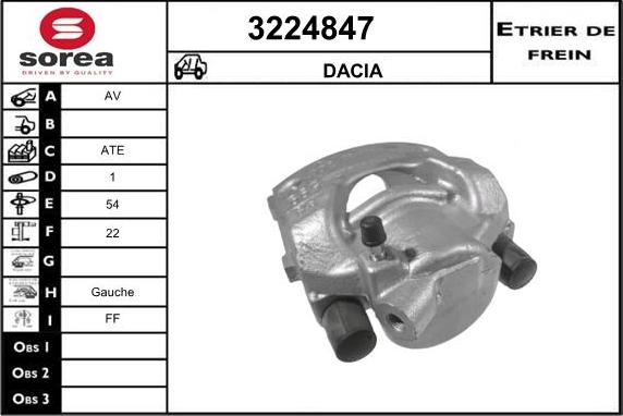 Sera 3224847 - Bremžu suports ps1.lv