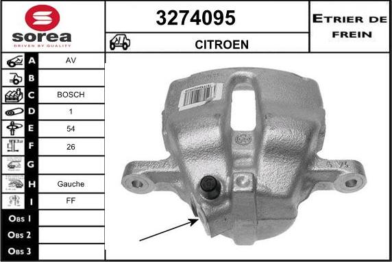 Sera 3274095 - Bremžu suports ps1.lv